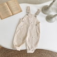 thumbnail image 5 of mgoYE Baby Girl Overalls Romper with White Floral Embroidery, Suspender Jumpsuit Pants Clothing Outfit for Toddlers, 5 of 6