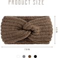 thumbnail image 2 of 4 Pieces Chunky Knit Headbands Braided Winter Headbands Ear Warmers Crochet Head Wraps for Women Girls, 2 of 7