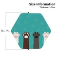 thumbnail image 2 of Leather Coasters with Heat-resistant for Drinks, Cute Cat Paw And Dog -标题2 Hexagon, 2 of 5