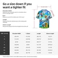 thumbnail image 5 of Lsque Mario print Men's Cuban Collar Short Sleeve Shirt Summer Beachwear Casual Button Down Fashionable Vacation Leisure Shirt-XX-Large, 5 of 7