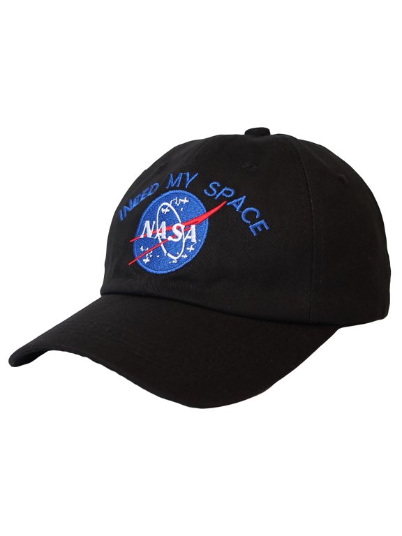 NASA Baseball Cap Embroidery Patch Dad Trucker Hat VZ10061 (Black)