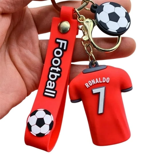 DSK Global Ronaldo Football Keychain, Red, 1