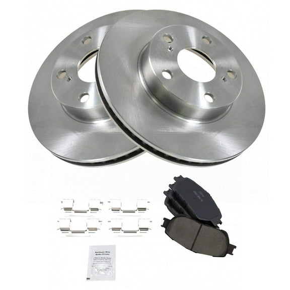 TRQ Front Brake Pad & Rotor Kit Brake Pads Brake Rotor Ceramic Fits Select 2005-2015 Toyota Tacoma