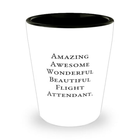 

Inspirational Flight attendant Gifts Amazing Awesome Wonderful Birthday Shot Glass For Flight attendant from Coworkers