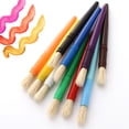 thumbnail image 2 of Amdohai Ensemble de 10 Pinceaux Ronds Colorés Poils Poils Poils en Plastique Poignée Facile, 2 of 8