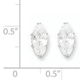 thumbnail image 2 of Sterling Silver 10x5 Marquise Snap Set CZ Stud Earrings QE7555, 2 of 2