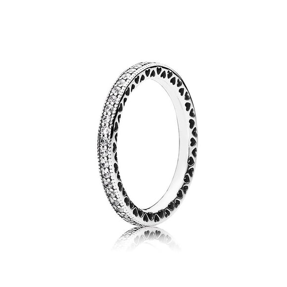 Bague Plaquée en Argent Sterling 925 Cœur Rouge Surélevé avec Bagues en Cristal Colorées pour Femmes Cadeau de la Saint-Valentin Anniversaire Bricolage Bijoux R0021 7
