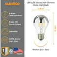 thumbnail image 2 of SUNLITE SILVERBOWL LED 6W A19 Medium Base 2200K Filament Bulb, 2 of 9