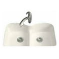 thumbnail image 7 of Kohler K-6626-6U Langlade 33" Double Basin Under-Mount Enameled Cast-Iron Kitchen Sink -, 7 of 7