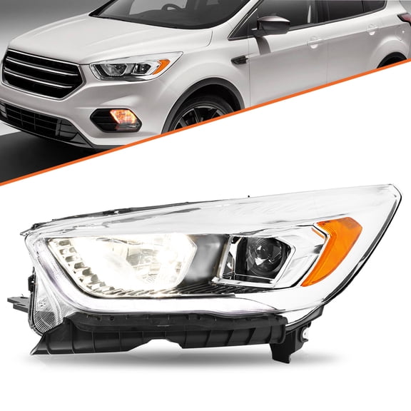 For 2017 2018 2019 Ford Escape Halogen with LED DRL Left Driver Headlight Lamp
