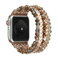 thumbnail image 2 of Dwitch Beaded Bracelet Compatible with Apple Watch Band 42mm 44mm 45mm 49mm, Fashion Handmade Elastic Stretch Strap for iWatch Series SE 9 8 7 6 5 4 3 2 1 Ultra 2,Coffee, 2 of 2