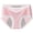 Pink, variant on Women's Leak Proof Soft and Breathable Underwear Lightweight Thin Ribbing Privacy Briefs Soft Comfortable Mid Waisted Panties White L