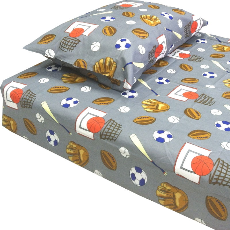 Grey American Sports Bedding Twin-Single Bed Sheet Set - Walmart.com