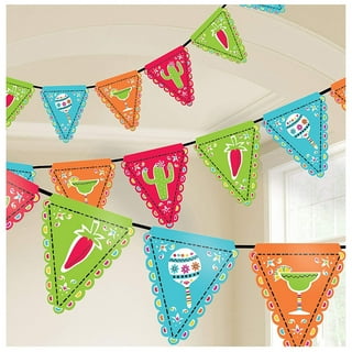3 pack Mexican Banner - 66FT(22FT*3) Papel Picado Banners - 12