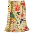 thumbnail image 2 of Fuzoiu Vintage Bird Print Ultra-Soft Micro Fleece Blanket,All Seasons Flannel Throw, Lightweight Blanket for Bed, Sofa, Couch, Movie Night, Camping, and Travel-60"x50", 2 of 7