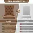 thumbnail image 5 of Upholstered Dining Chairs Set of 2, Segmart Modern Fabric Dining Room Chair with Nailhead Trim and Wood Legs, Mid-Century Accent for Living Room, Kitchen, Coffee, 5 of 16