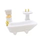 thumbnail image 2 of Juego de baño, bañera y muebles de baño en miniatura para casa de muñecas a escala 1/12 (3 piezas), 2 of 5
