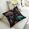 thumbnail image 3 of Mushrooms stars psychedel Linen toss pillowcase Decoration pillowcase Gift preferred 20x20" Cushion cover 2 set Sofa pillowcase Sofa bedroom living room car, 3 of 6
