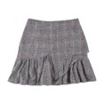 thumbnail image 1 of Rebecca Taylor - Minifalda con volantes a cuadros para mujer, azul, 10, 1 of 2