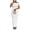 White, variant on Women's Textured Single Shoulder Bodycon Maxi Dress with Stretch Ninety Five Percent Polyester Five Percent Spandex