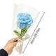 thumbnail image 5 of Rosa artificial de limpiapipas terminada, hecha a mano, preservada, tallo de flor falsa, palo de peluche, decoración floral, aniversario de boda, día de la madre, regalo de cumpleaños, 5 of 7