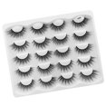 thumbnail image 4 of Pestañas postizas Nikou realistas suaves esponjosas 3D largas 10 pares, 4 of 12