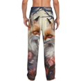 thumbnail image 3 of Picia Romantic Flower Fox Mens Soft Woven Cotton Elastic Waistband Sleep Pajama Pant Lounge Sleep Pant With Pockets And Drawstring-Medium, 3 of 9