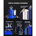 thumbnail image 5 of KFFKFF 20-Ton Air Hydraulic Bottle Jack, 44092 lbs Capacity, 10.2-19.5 Inch Lift Range, Pneumatic/Manual Operation, Heavy-Duty Welded Design for Cars, SUVs, Trucks, RVs, and Auto Maintenance, Blue, 5 of 9