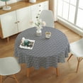 thumbnail image 3 of Nappe Ronde Lavable en Lin, Nappe Géométrique, Housse de Table, Décoration, 3 of 8