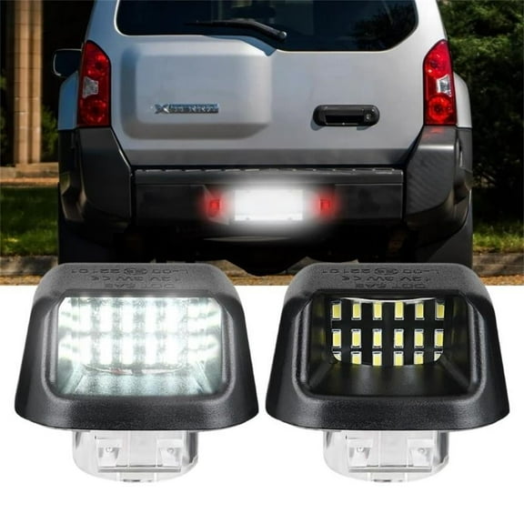 Nilight License Plate Light Compatible with 2007 - 2021 Nissan Frontier Navara D40 2007-2015 Titan Armada Xterra with Black Housing