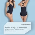 thumbnail image 5 of V Neck One Piece Swimsuits with Ruching Bathing Suits Tummy Control Beach Swimwear for Women, 5 of 9