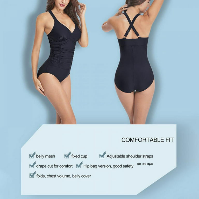 Tummy Control Swimwear Halter One Piece Swimsuit Bathing Suits for