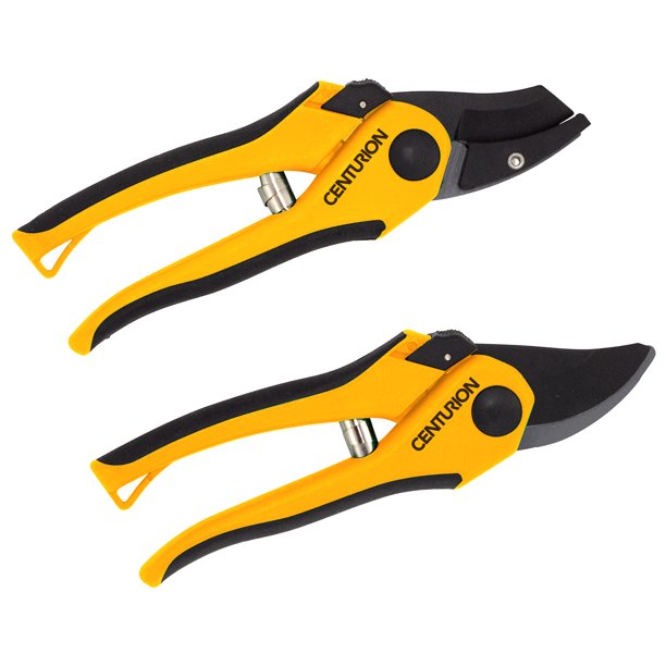 Centurion 199 5/8" Steel Blade Bypass & Anvil Pruner 2 Piece Set
