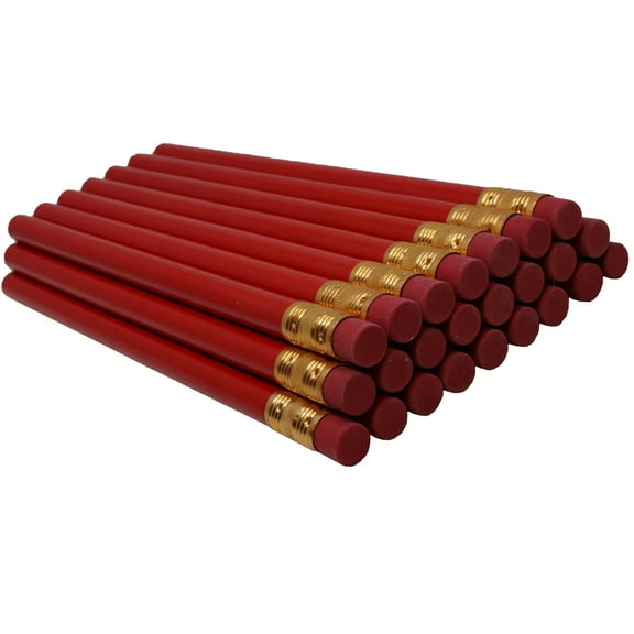 RevMark Jumbo Round Red Pencil 24-Pack with Black Lead, USA Made. Quality Cedar Wood