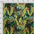 thumbnail image 2 of oneOone Cotton Cambric Olive Green Fabric Tropical Leaves & Leopard Craft Projects Decor Fabric Printed By The Yard 42 Inch Wide, 2 of 4