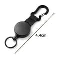 thumbnail image 5 of 2 pcs Retractable Key Chain Black Elastic Pull Buckle Retractable Key with Steel Wire Rope, 5 of 8