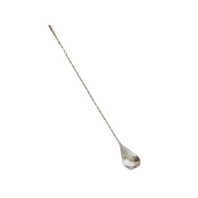 Long Handle Spoon Stainless Steel Mixing Ice Milkshake Handle Spoon Spoon silvery