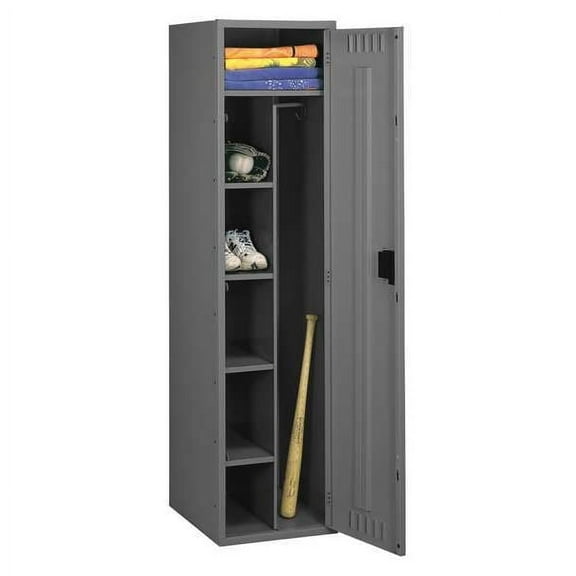 Tennsco Lckr,1x1Lckr,Md Gray,72"x24"x24",Assm CMS-242472-A