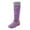 Purple, variant on Mostsola Womens Knee High Boots Vintage Round Toe Heeled Mid Calf Motorcycle Boots with Side Zipper