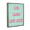 thumbnail image 3 of Stupell Industries Live Laugh Love Jesus Phrase Religious Painting Gray Floater Framed Art Print Wall Art, 3 of 6