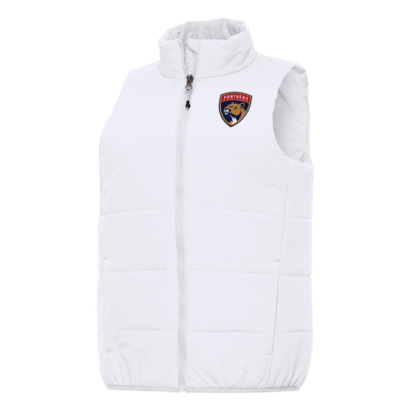 Women's Antigua White Florida Panthers Experience Full-Zip Vest