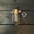 thumbnail image 3 of Vintage Heavy Brass Metal Antique Victorian Marine Style Swan Neck Wall Mount Outdoor & Indoor Light Fixture, 3 of 10