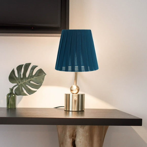 RUNROTOO Cloth Lampshade Drum Lamp Shade Fabric Room 1Set