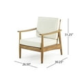 thumbnail image 2 of Greta Acacia Wood Outdoor Club Chair, Teak and Beige, 2 of 8