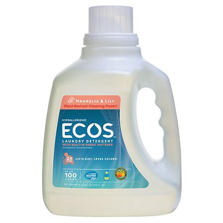 Earth Friendly Products Ecos 2X Ultra Magnolia & Lily All Natural Liquid Laundry Detergent HE 100.0 oz.(pack of