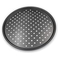 thumbnail image 1 of Xiao Hua Bandeja para pizza de 28 cm para horno, ideal para hornear en casa, cocina, restaurante, color negro, 1 of 5