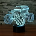 thumbnail image 5 of FYBTO Abstractive 3D Optical Illusion Monster Truck Colorful Lighting Effect Touch Switch USB Powered LED Decoration Night Light Desk Lamp, 5 of 5