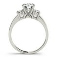 thumbnail image 2 of Blue Jewel 2.13 Ct Round Cut Lab Created Diamond Ring for Women - Crafted in 14K White Gold Plated - Solitaire with Accent Diamonds - Ideal for Engagement and Wedding Jewelry, 2 of 2