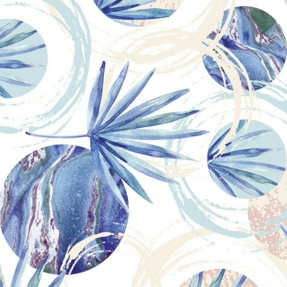 Keep Unique Blue Floral Paper Napkins, Decoupage Flower Party Napkins, 20/Pack