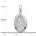 thumbnail image 4 of Auriga Fine Jewelry Mother's Day Gift 14K White Gold Saint Christopher Medal Pendant for Women, 4 of 6